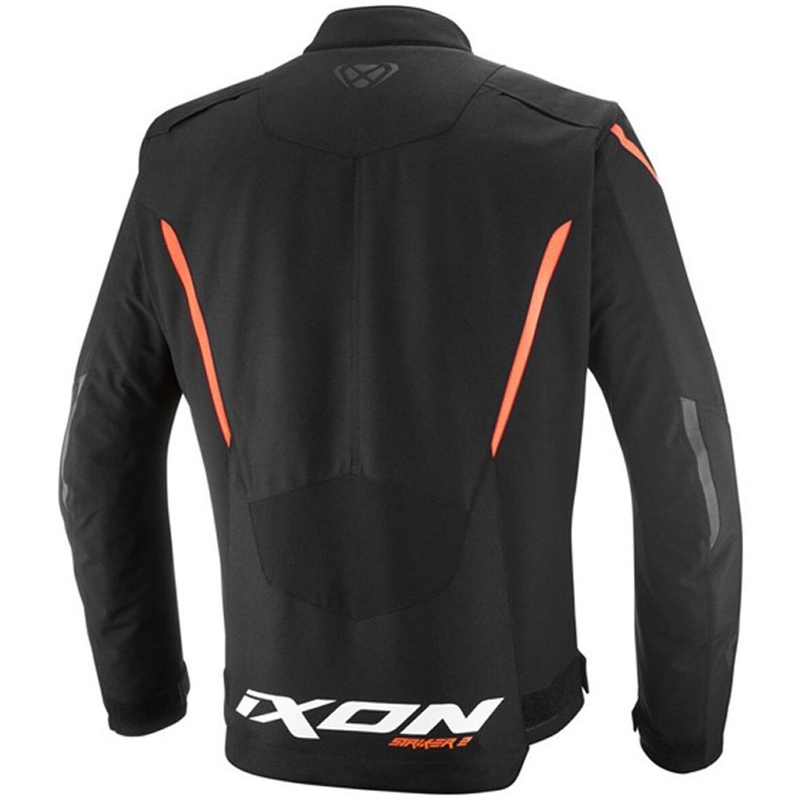 Chaqueta de moto IXON Striker 2 negra y naranja
