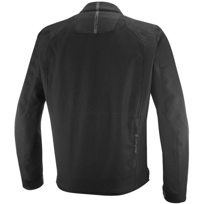 Chaqueta de moto IXON Shadow negra, blanca y roja fluorescente