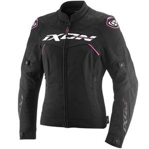 Chaqueta de moto para mujer IXON Meteor 31 Lady negro-blanco-rosa