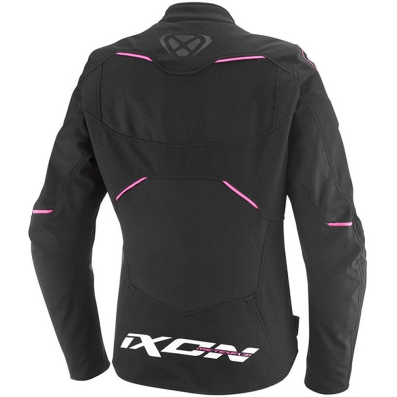 Chaqueta de moto para mujer IXON Meteor 31 Lady negro-blanco-rosa