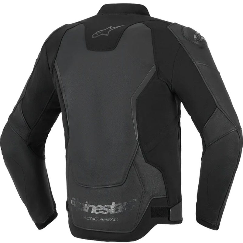 Chaqueta de moto de cuero Alpinestars GP Force V2 negra-negra