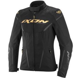 Chaqueta de moto para mujer IXON Striker 2 Air WP Lady negra-dorada