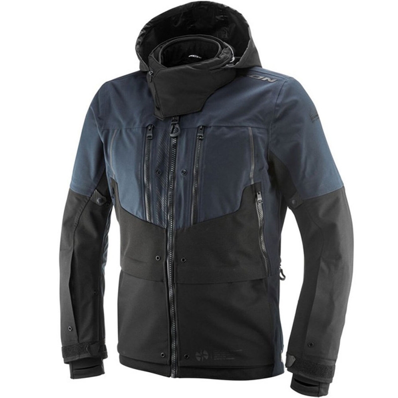 Chaqueta de moto IXON Asgard azul y negra