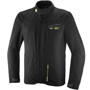 Chaqueta de moto IXON Tyr negra y amarilla fluorescente