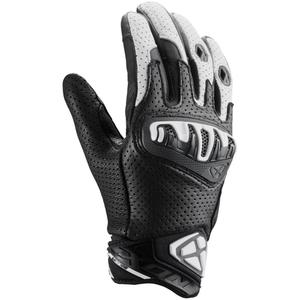 Guantes de moto IXON Mirage de cuero negro-blanco