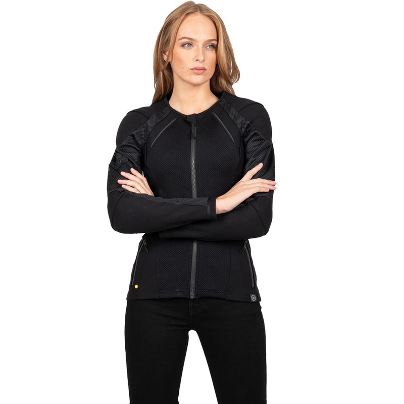Chaqueta de moto Knox Urbane PRO Mk3 para mujer, color negro.
