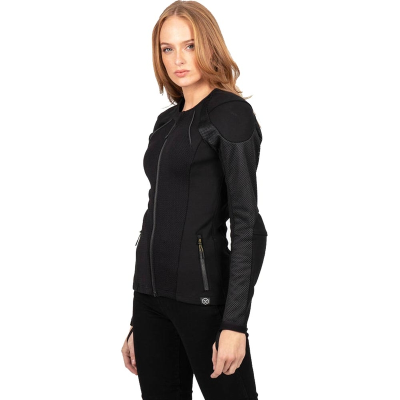 Chaqueta de moto Knox Urbane PRO Mk3 para mujer, color negro.