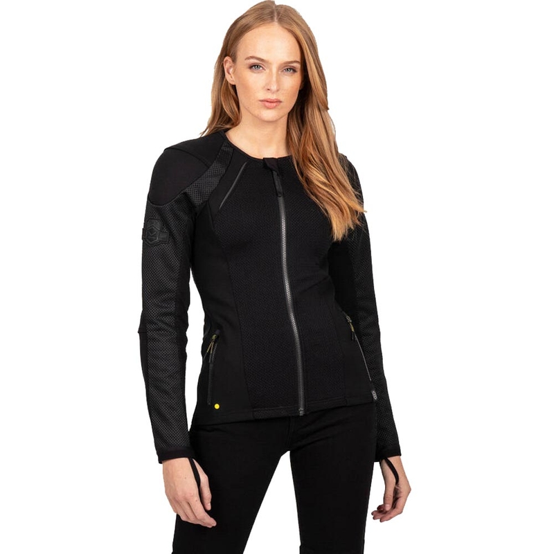 Chaqueta de moto Knox Urbane PRO Mk3 para mujer, color negro.