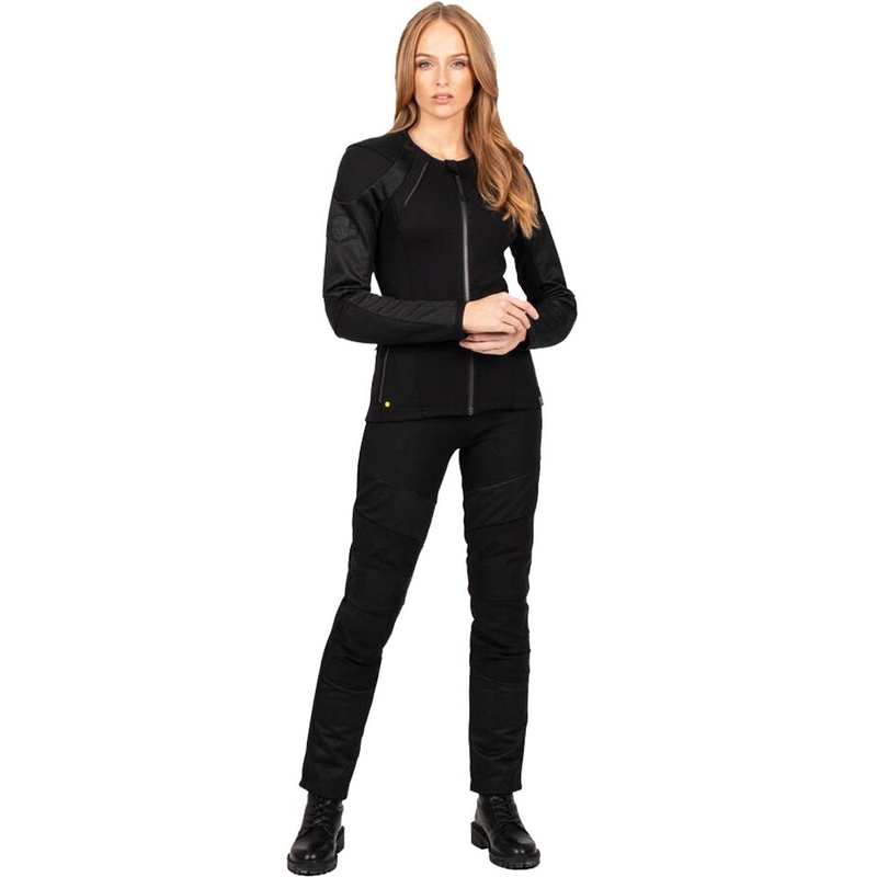 Chaqueta de moto Knox Urbane PRO Mk3 para mujer, color negro.
