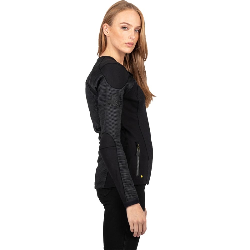Chaqueta de moto Knox Urbane PRO Mk3 para mujer, color negro.