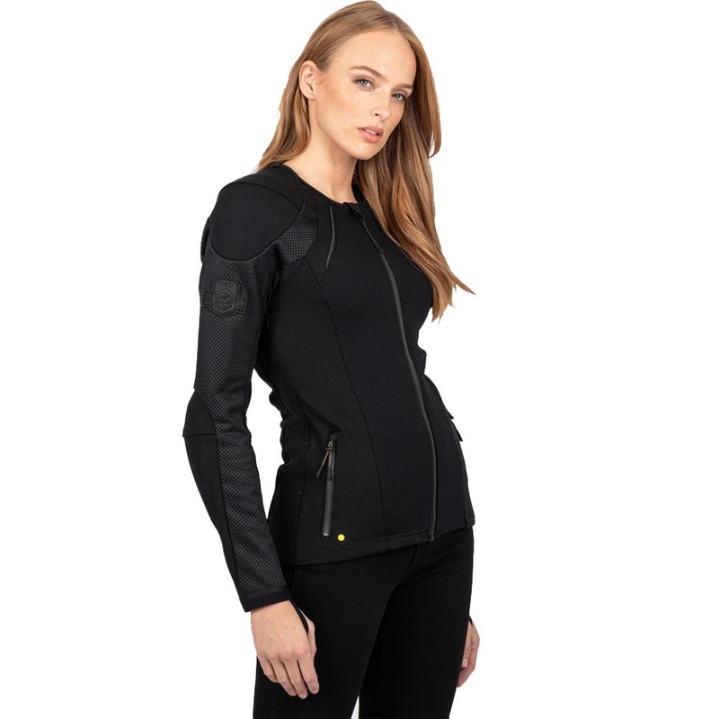 Chaqueta de moto Knox Urbane PRO Mk3 para mujer, color negro.