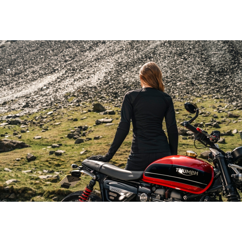 Chaqueta de moto Knox Urbane PRO Mk3 para mujer, color negro.