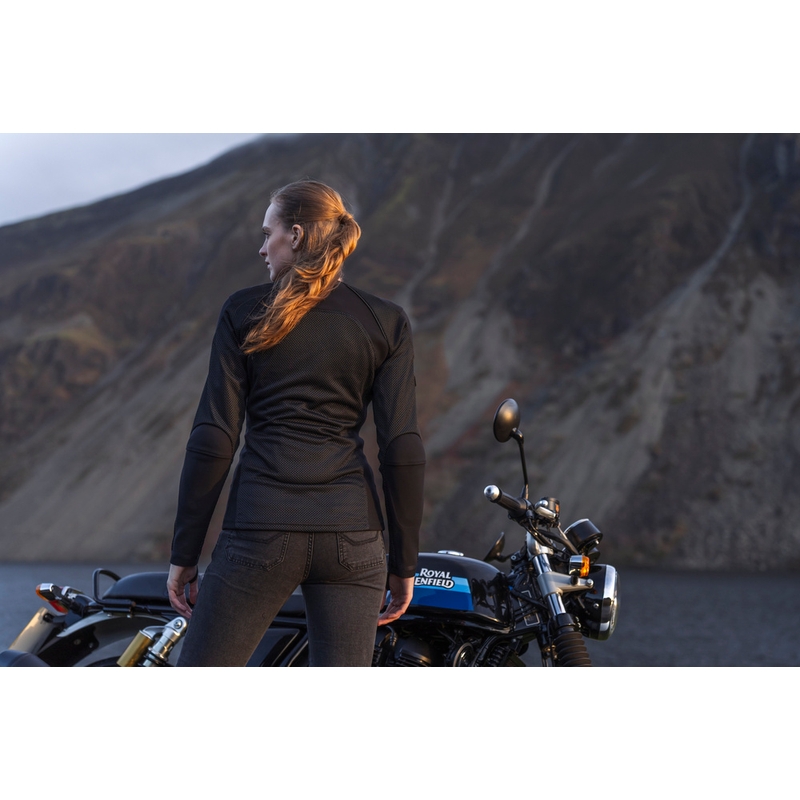 Chaqueta de moto Knox Urbane PRO Mk3 para mujer, color negro.