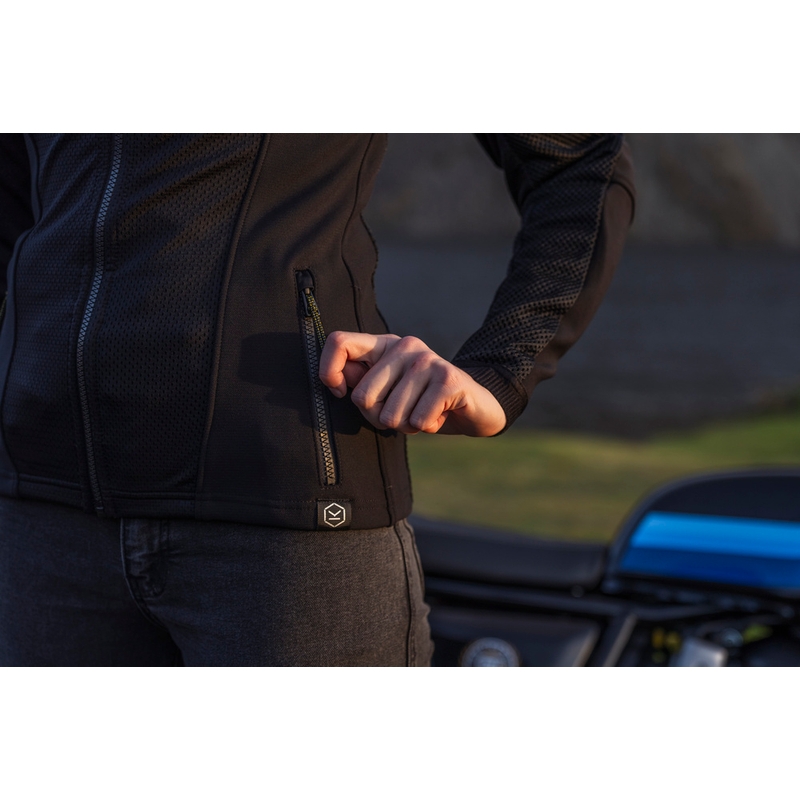 Chaqueta de moto Knox Urbane PRO Mk3 para mujer, color negro.