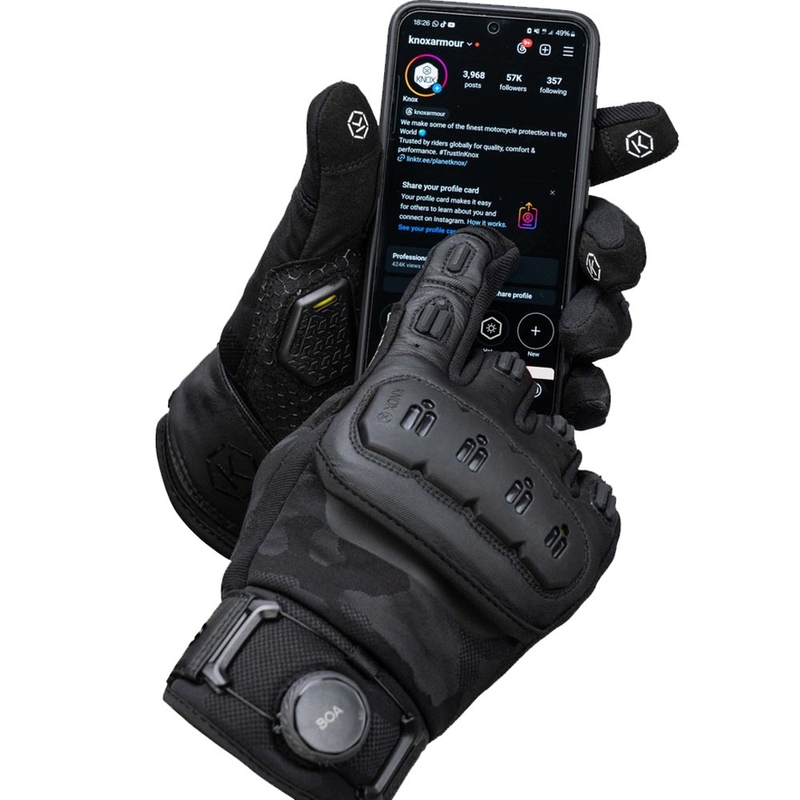 Guantes de moto Knox Orsa Textile OR4 negros