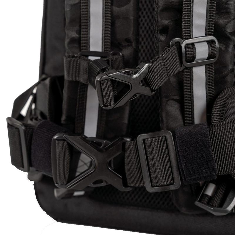 Mochila para moto Knox Eda Every Day Adventure de 25 l, color negro