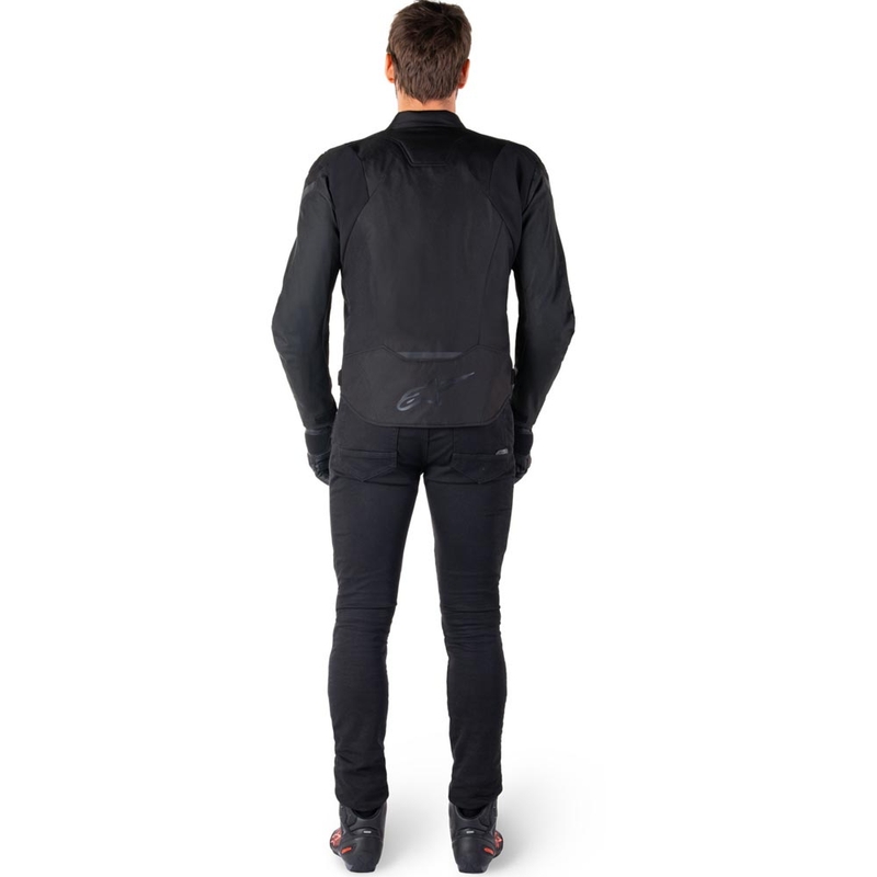 Chaqueta de moto impermeable Alpinestars T-JAWS V4 negra-negra