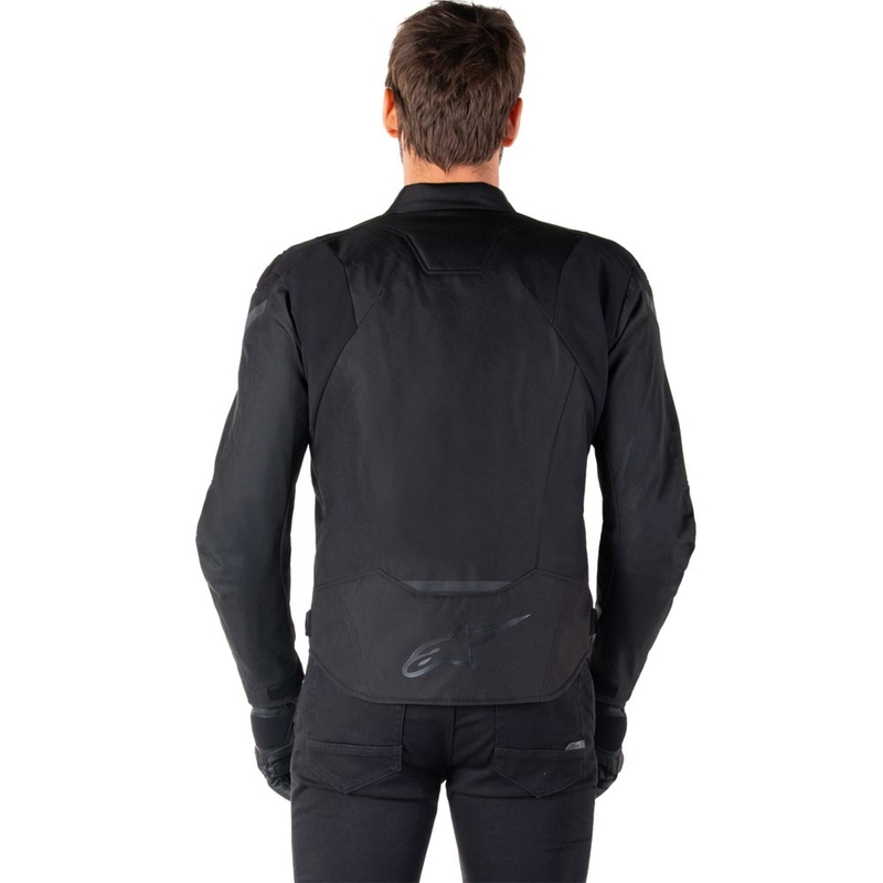 Chaqueta de moto impermeable Alpinestars T-JAWS V4 negra-negra