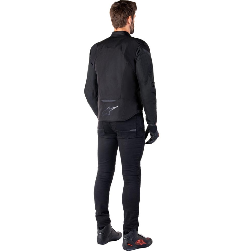 Chaqueta de moto impermeable Alpinestars T-JAWS V4 negra-negra