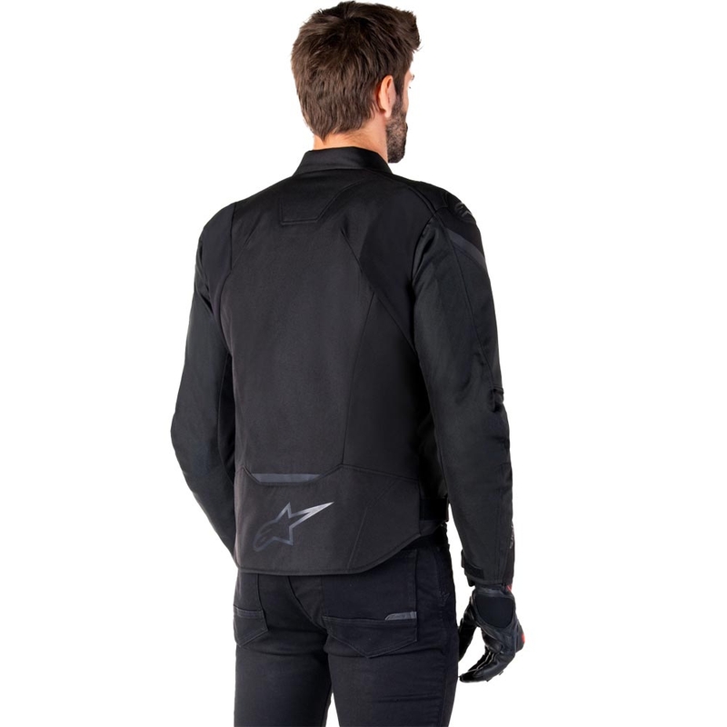 Chaqueta de moto impermeable Alpinestars T-JAWS V4 negra-negra