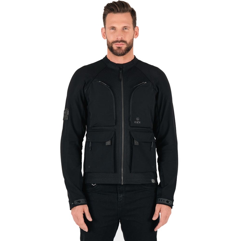 Chaqueta de moto Knox Tor negra