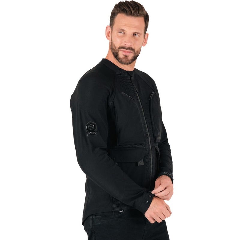 Chaqueta de moto Knox Tor negra