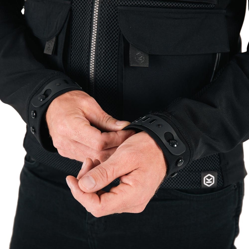 Chaqueta de moto Knox Tor negra