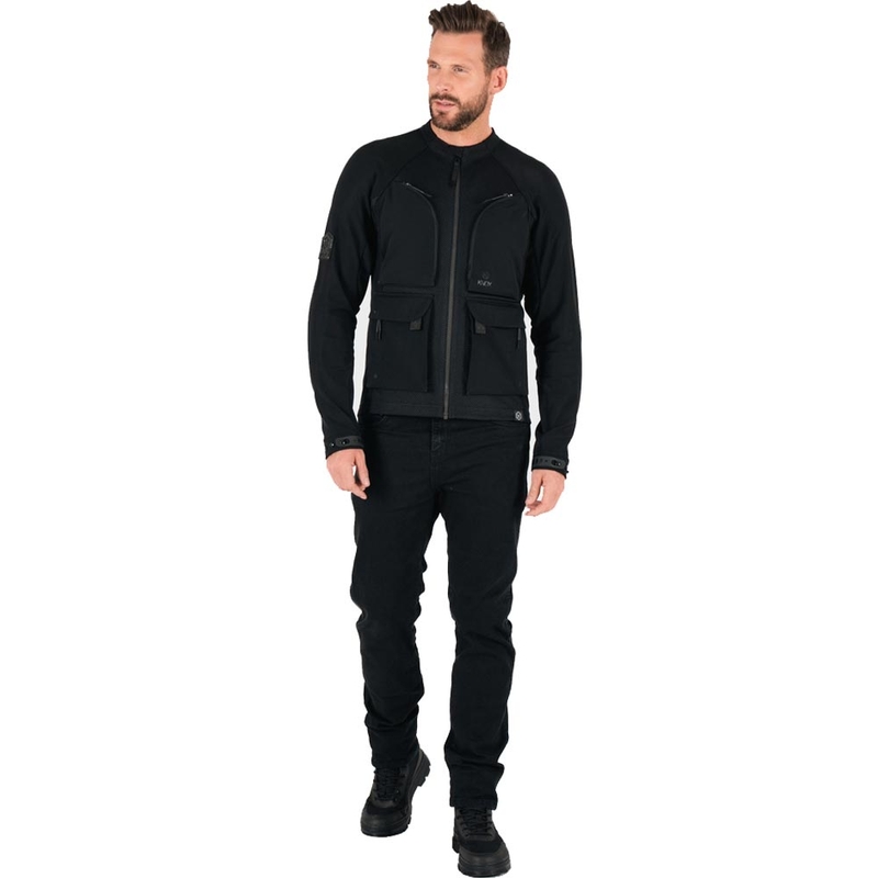 Chaqueta de moto Knox Tor negra