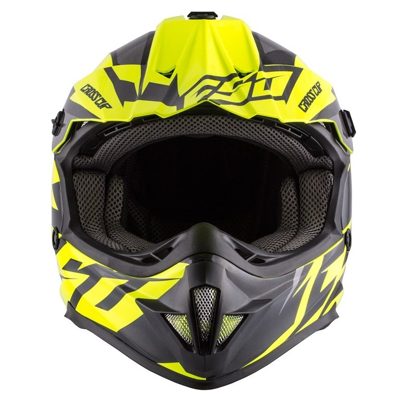 Casco de motocross infantil Cassida Cross Cup Two negro-gris-amarillo fluo