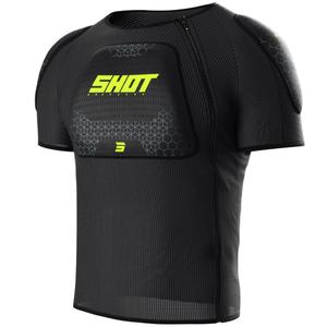 Protector corporal infantil Shot Airlight T-Shirt negro-amarillo fluo