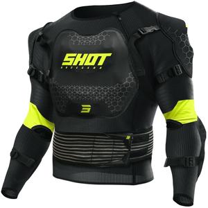 Protector corporal infantil Shot Optimal 2.0 negro-amarillo fluo
