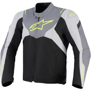 Chaqueta de moto impermeable Alpinestars T-JAWS V4 negra-gris claro-gris