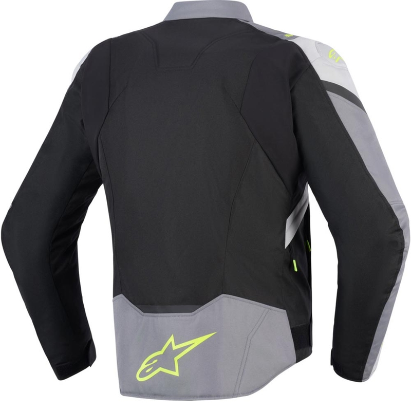 Chaqueta de moto impermeable Alpinestars T-JAWS V4 negra-gris claro-gris