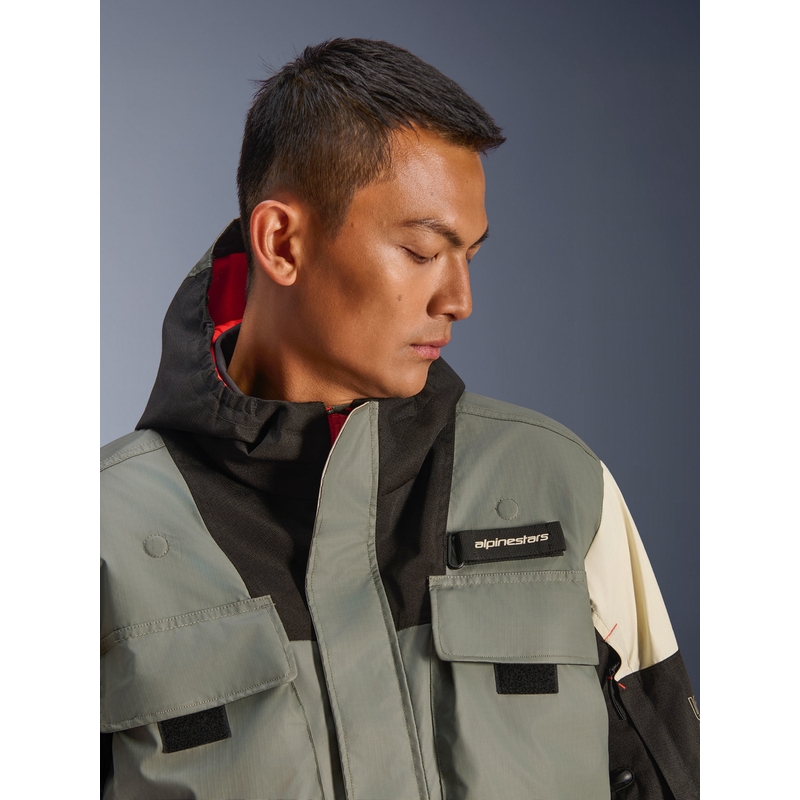Chaqueta de moto impermeable Alpinestars Mospher gris-negro