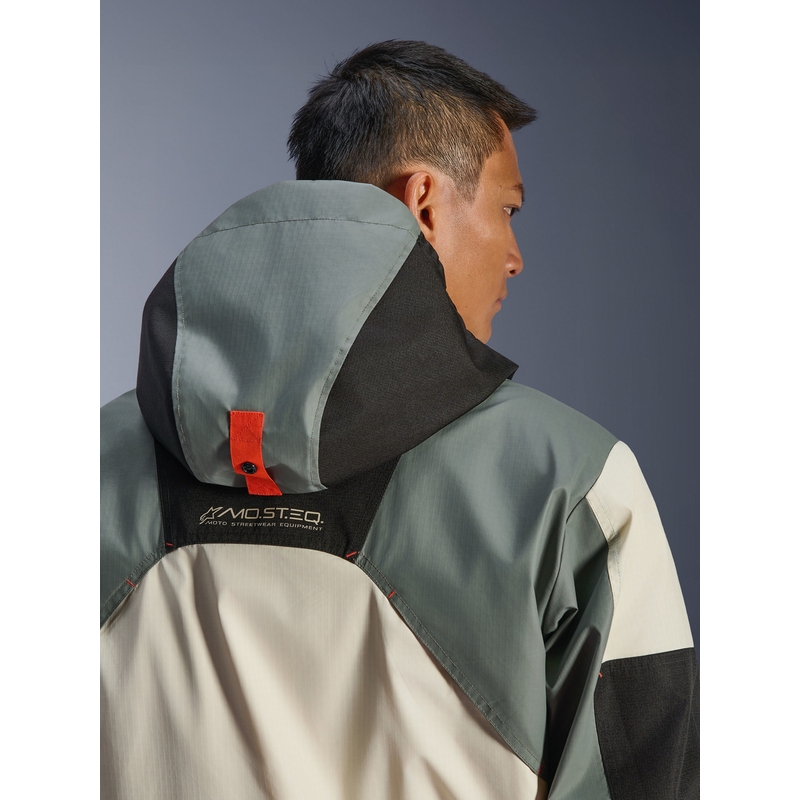 Chaqueta de moto impermeable Alpinestars Mospher gris-negro