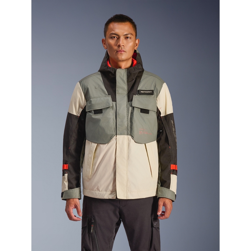 Chaqueta de moto impermeable Alpinestars Mospher gris-negro