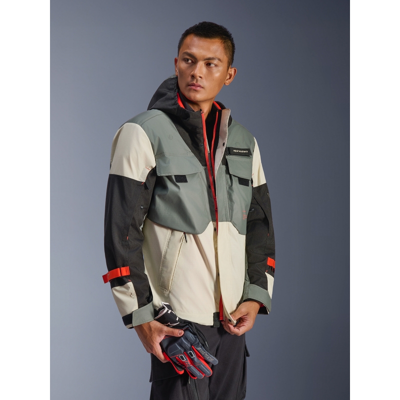 Chaqueta de moto impermeable Alpinestars Mospher gris-negro