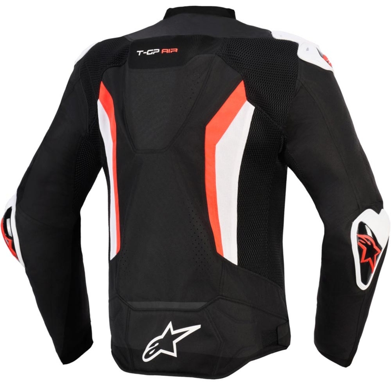 Chaqueta de moto Alpinestars T-GP AIR negra-rojo flúor