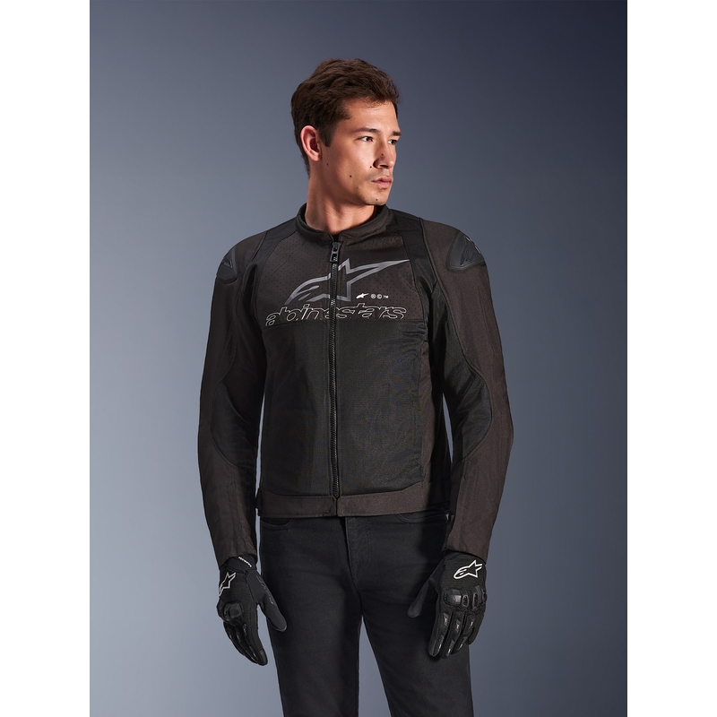 Chaqueta de moto Alpinestars SMX Air negra-antracita