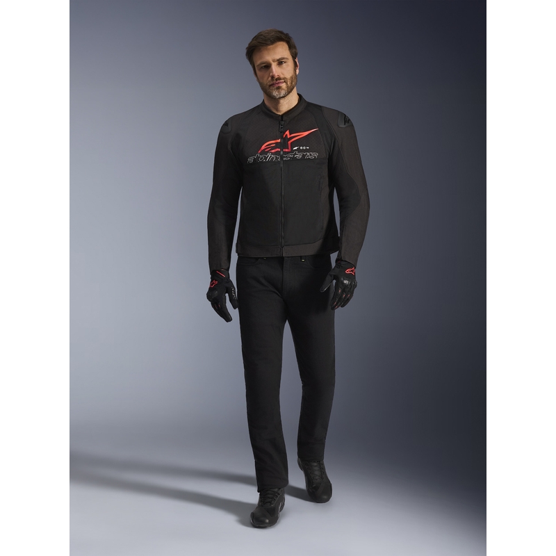 Chaqueta de moto Alpinestars SMX Air negra-roja-blanca