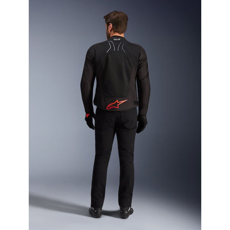 Chaqueta de moto Alpinestars SMX Air negra-roja-blanca
