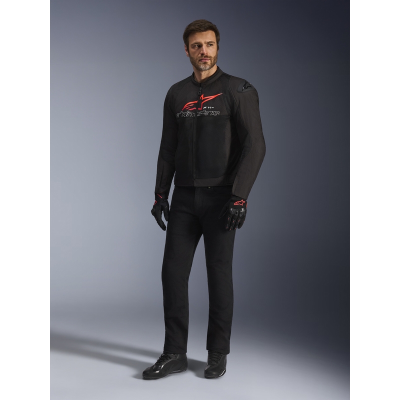 Chaqueta de moto Alpinestars SMX Air negra-roja-blanca