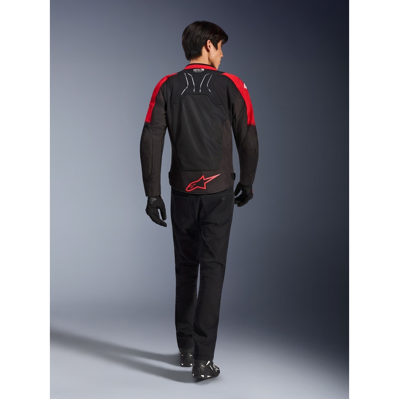 Chaqueta de moto Alpinestars SMX Air roja y negra