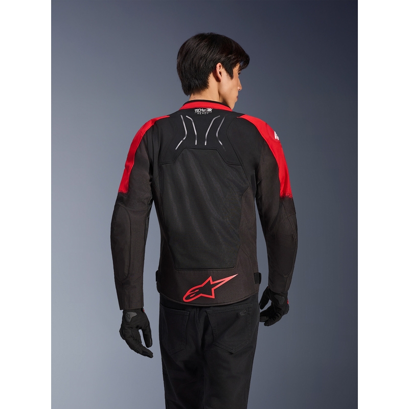 Chaqueta de moto Alpinestars SMX Air roja y negra