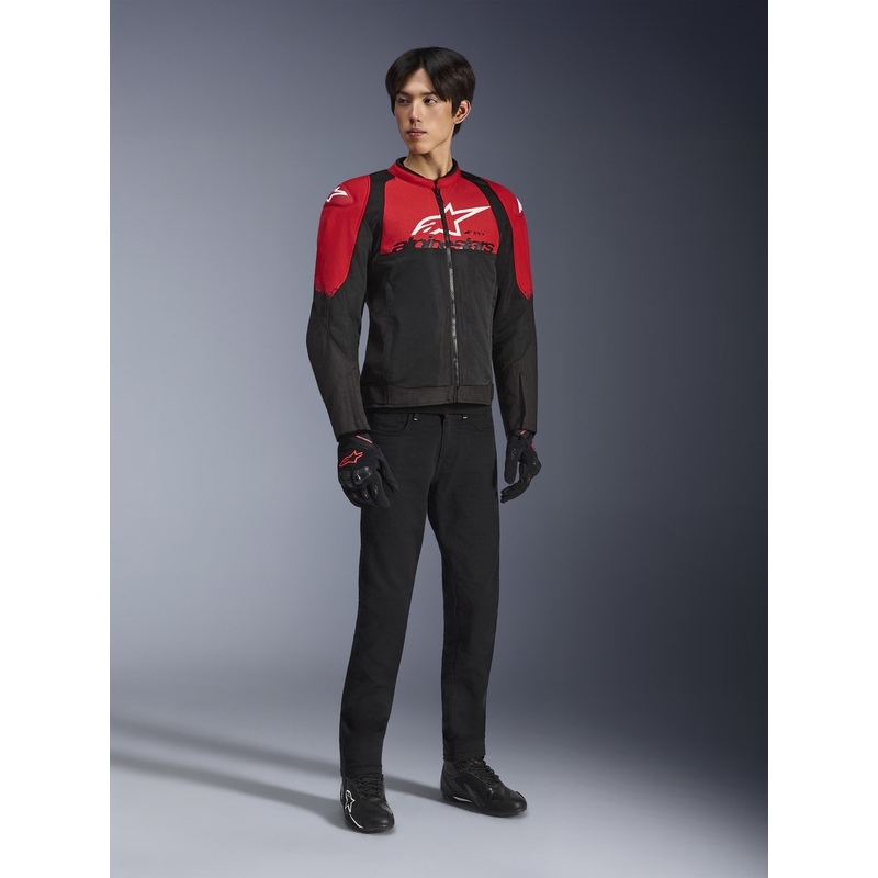 Chaqueta de moto Alpinestars SMX Air roja y negra