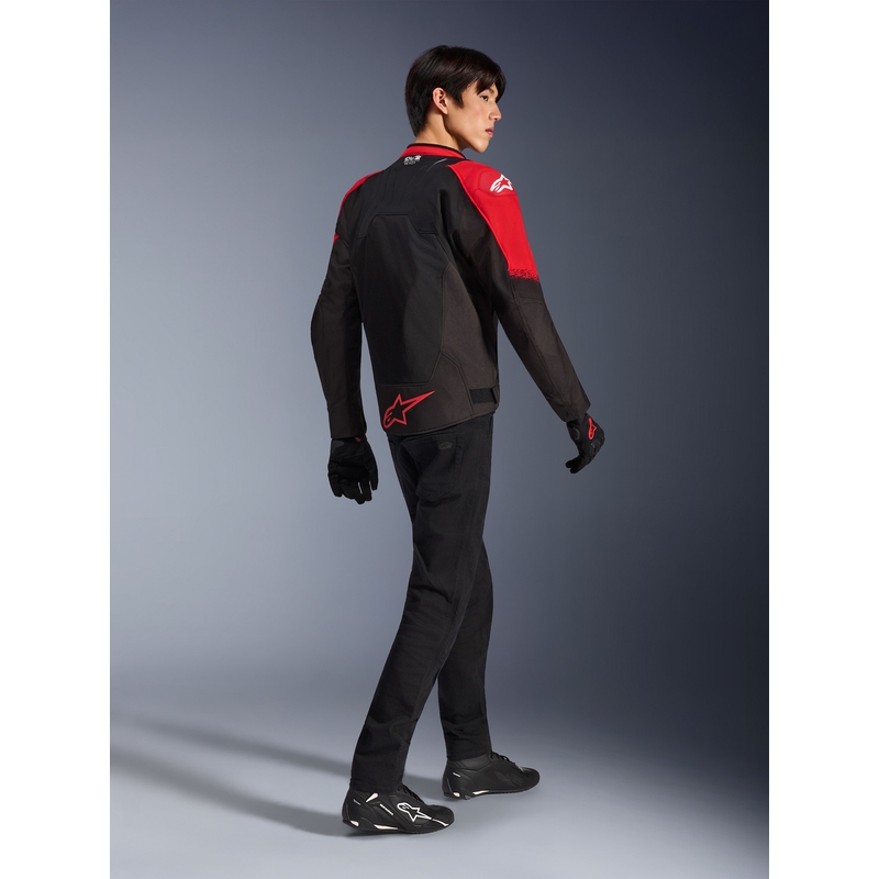Chaqueta de moto Alpinestars SMX Air roja y negra