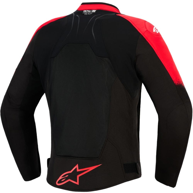 Chaqueta de moto Alpinestars SMX Air roja y negra