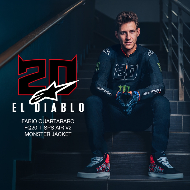 Chaqueta de moto Alpinestars T-SPS Air V2 Monster FQ20, colección blanco y negro.