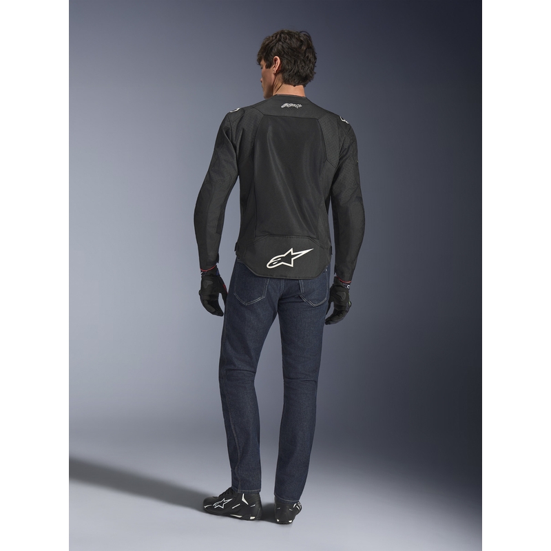 Chaqueta de moto Alpinestars T-SPS Air V2 Monster FQ20, colección blanco y negro.