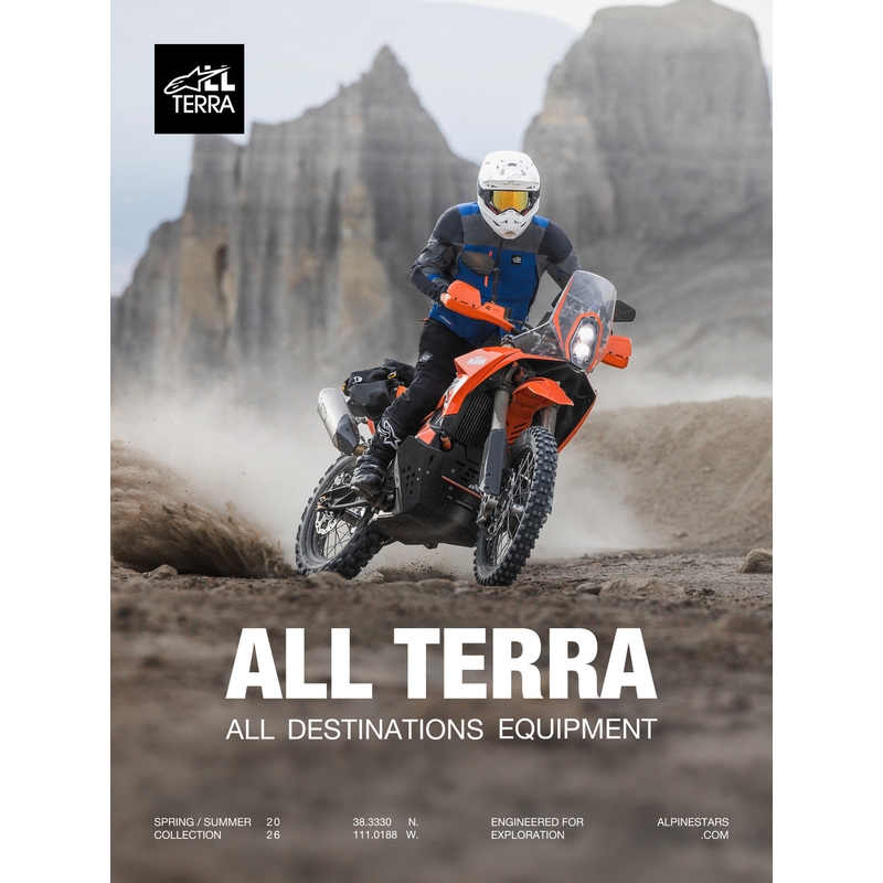 Camiseta de motocross Alpinestars Maxdura Dual naranja-azul oscuro